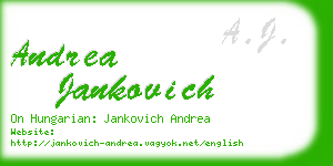 andrea jankovich business card